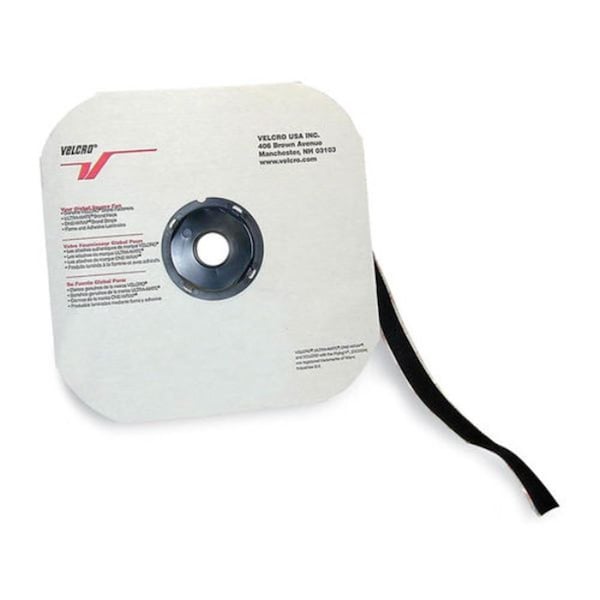 Velcro Brand cloth hook and eye 0.75 in. x 900 in. Sticky Back Hook Fastener, Black VEK90916 - main